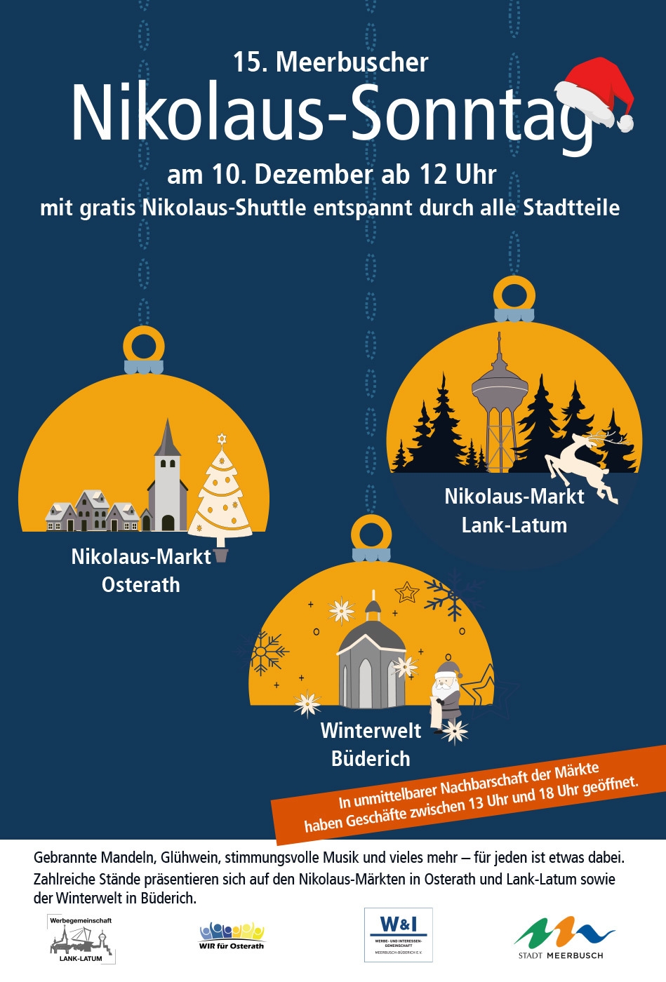 15. Meerbuscher Nikolaus-Sonntag am 10.12.2023 / Shuttle-Service